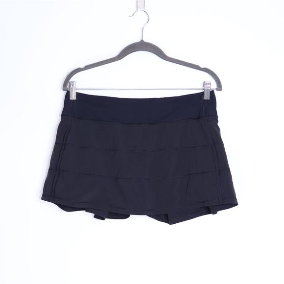 LULULEMON Pace Rival Skirt Black Lightweight Running Tennis Active Women's 8 - Picture 1 of 7